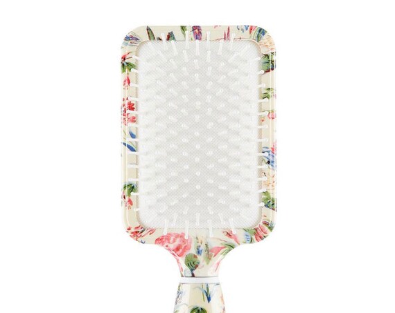 Floral Rectangular Paddle Hair Brush