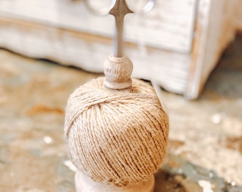 Cast Iron Scissors Twine Stand Kitchen Shear Jute String Vintage Style Craft Set