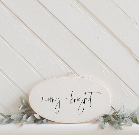 Merry and Bright Faux Embroidery