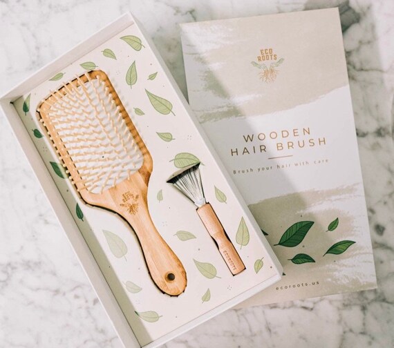 Bamboo Hair Brush Set