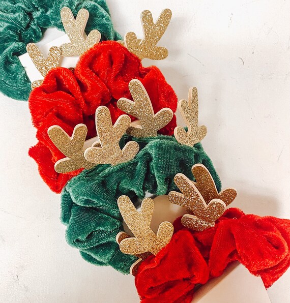 Christmas antler scrunchies