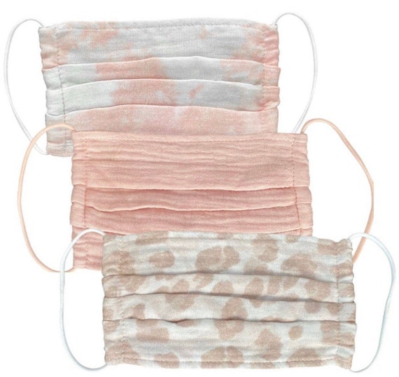 Cotton Mask 3pc Set - Blush