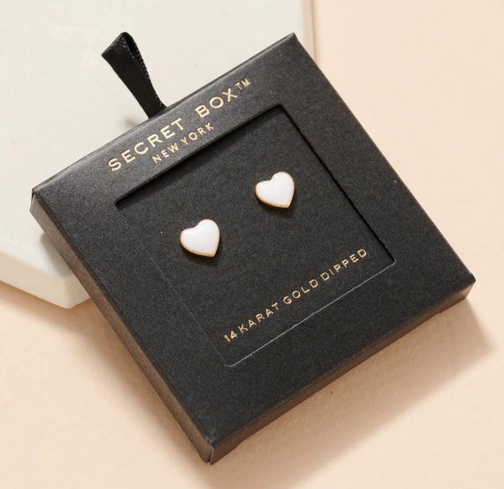 Secret Box Heart Stud Earrings