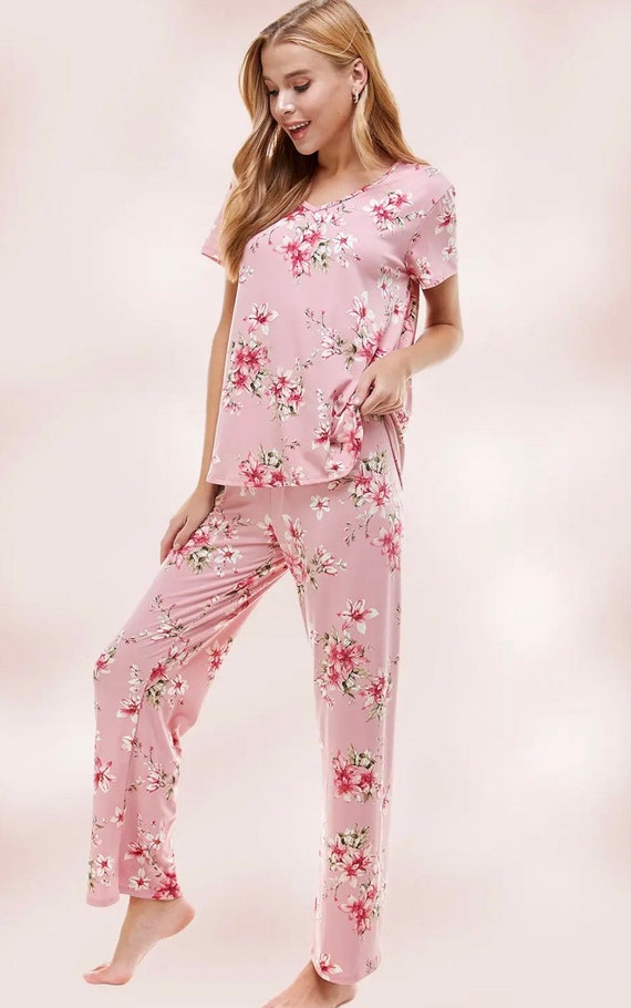 Pajama Set for Women Lounge wear set PJ set Matching Set-Blush