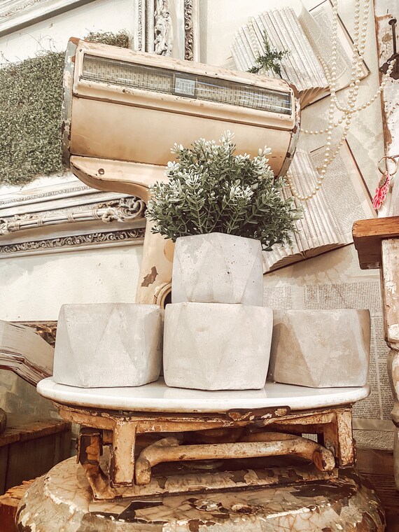 Geometric Concrete Planter
