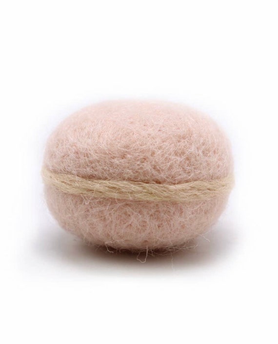 Felt Macaron Ornament in Cotton Candy
