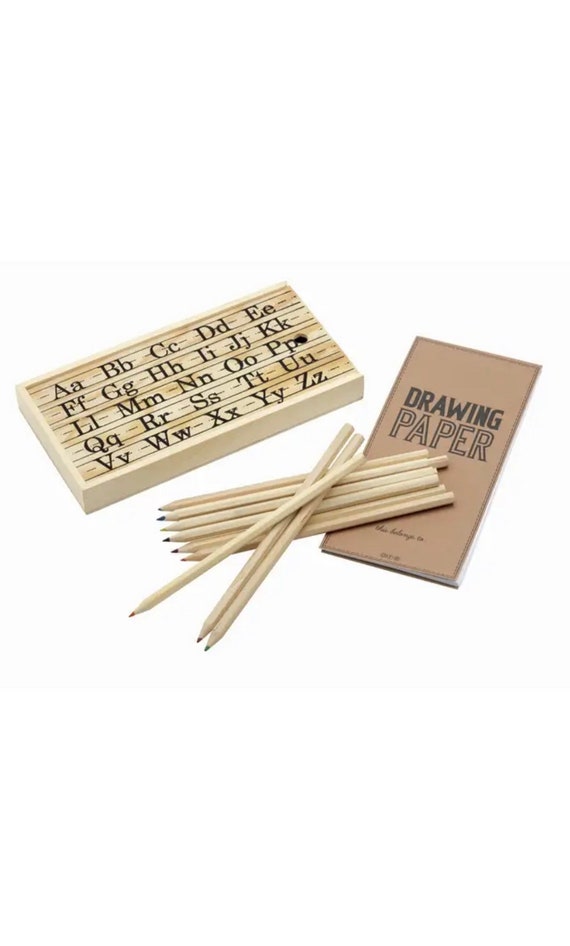 Wooden Vintage Alphabet Box