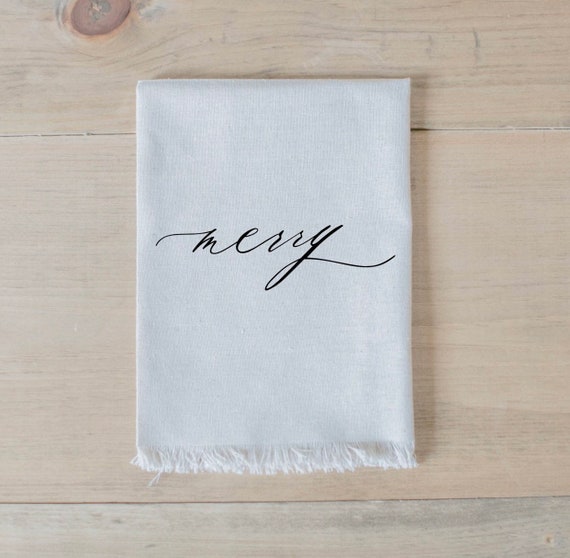 Merry Script Napkin