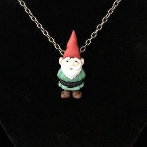 woodland elf necklace, garden elf necklace, garden fairy pendant, pixie necklace, tiny elf jewelry, faerie jewelry, faerie jewelry