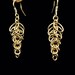 14k Gold Fill Graduated Shaggy Loops Chain Maille Earrings, Gold ...