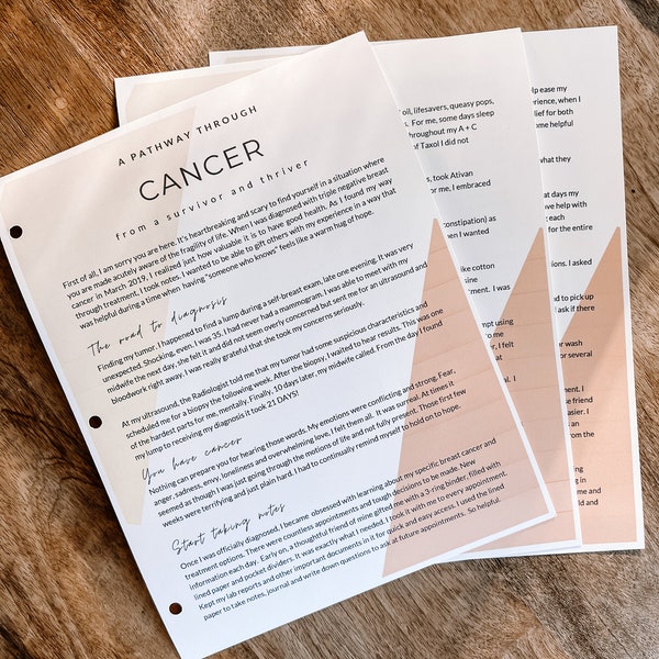 Printable Any Cancer Guide Planning Pages Cancer Planner PDF Download