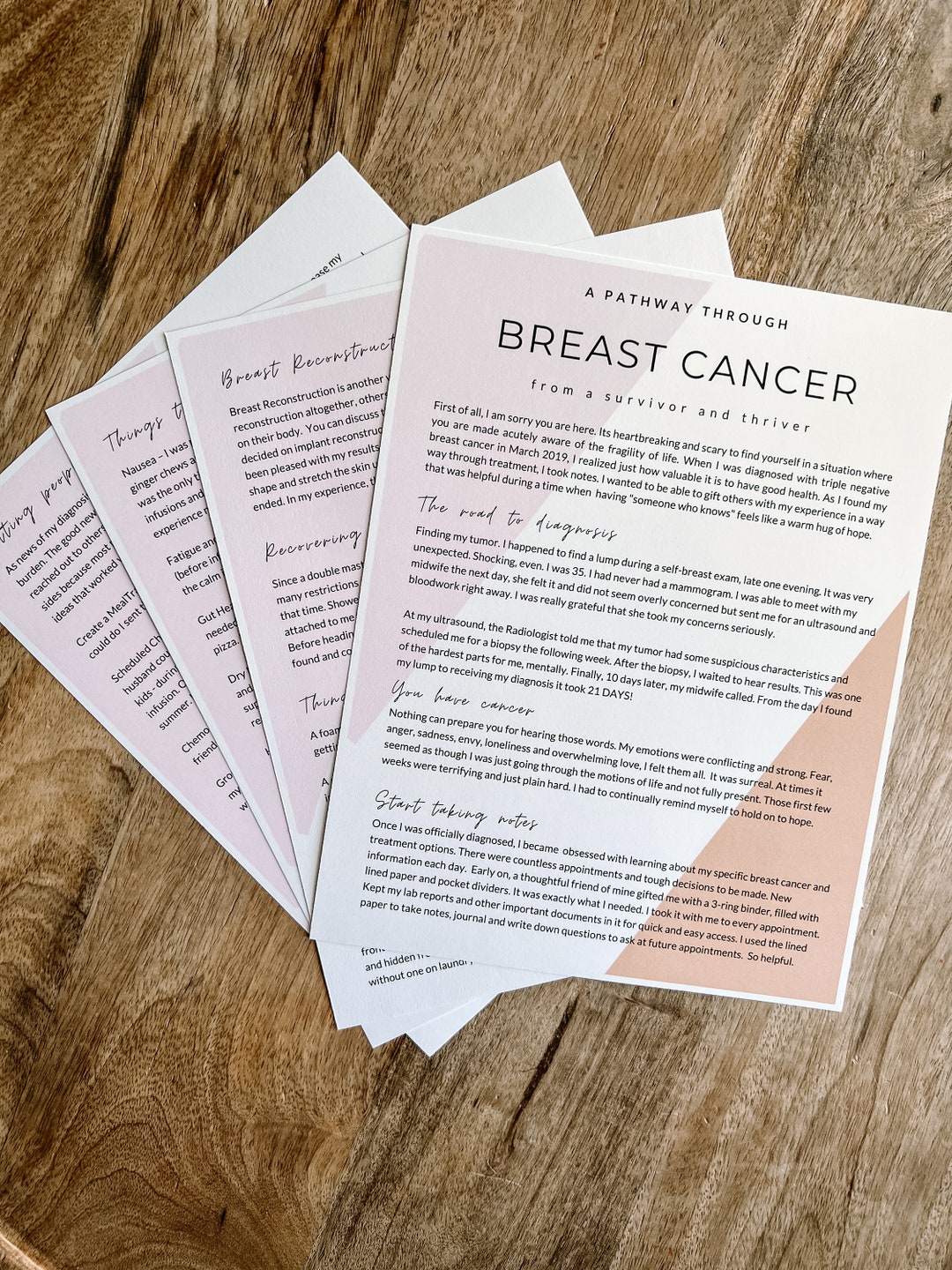 Printable Breast Cancer Guide Planning Pages PDF Download Planner Guide ...