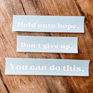 Affirmation Decal Set: Mirror Vinyl Stickers, Cancer Support Gift