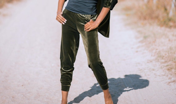 Velvet Joggers with Pockets / Choose Regular or Petite / More Colors!