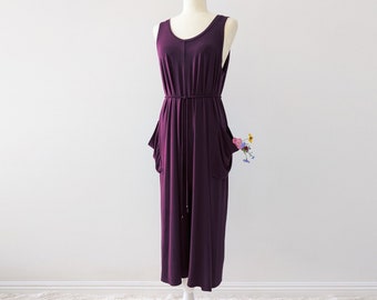 Pixie Pocket Jumpsuit / Wear Multiple Ways: V-Neck or Scoop Neck / More Colors / Flowy / Fun / Loose / Midi / LBD / One Piece / Made in USA