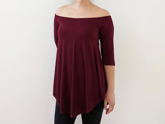 Off The Shoulder Flowy Tunic / Choose Your Sleeve Length!