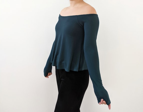Off The Shoulder Flowy Cropped Top / Choose Your Sleeve Length!