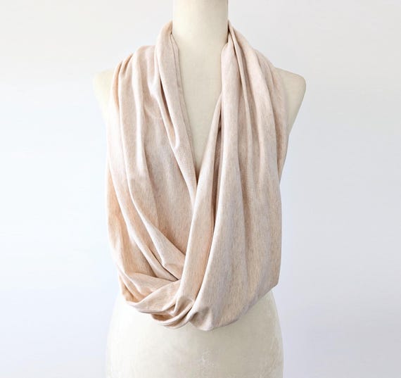 Bamboo Rayon Cotton Jersey Infinity Scarf / More Colors!