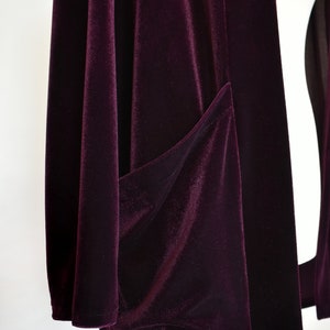 Velvet Celeste Jacket Cardigan with Pockets / Plum Purple / Olive / Blue Steel / Jet Black / Pink Mauve / Party Jacket / Winter Fashion Plum Purple