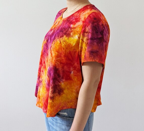 Woven Flowy Cropped Blouse or Tunic Blouse / More Colors!