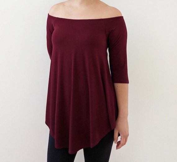 Off The Shoulder Flowy Tunic / Choose Your Sleeve Length!