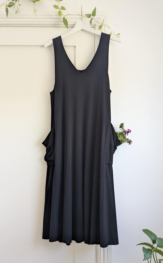 Bamboo Rayon Cotton Jersey Reversible Pixie Pocket Dress / One Size / Mini or Midi Length