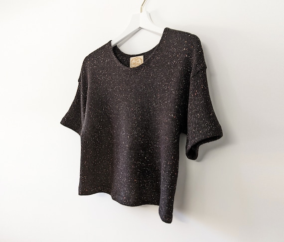 Confetti Sweater Knit Crop Tee