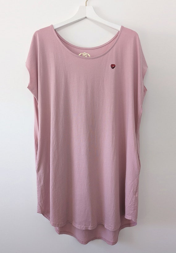 Heart TShirt Dress / Red Heart / Gold Heart / AB Crystal Heart / Pink / Gray / Black