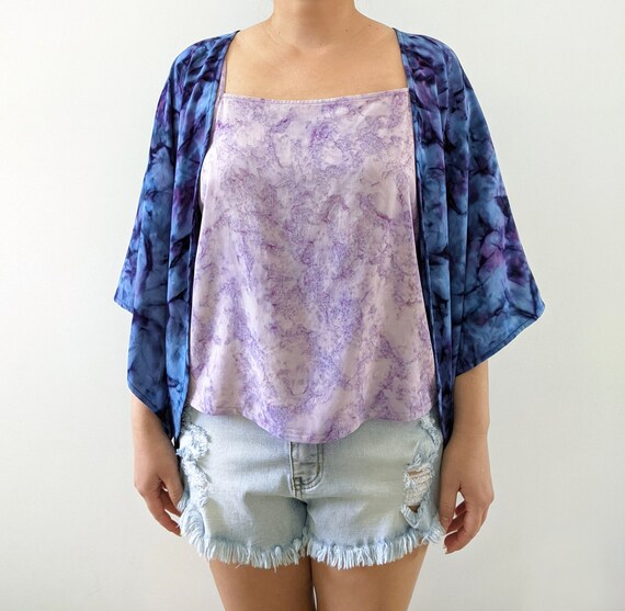 Hand Dyed Kimono Sleeve Cardigan