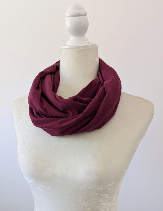 Bamboo Rayon Cotton Jersey Infinity Scarf / More Colors!