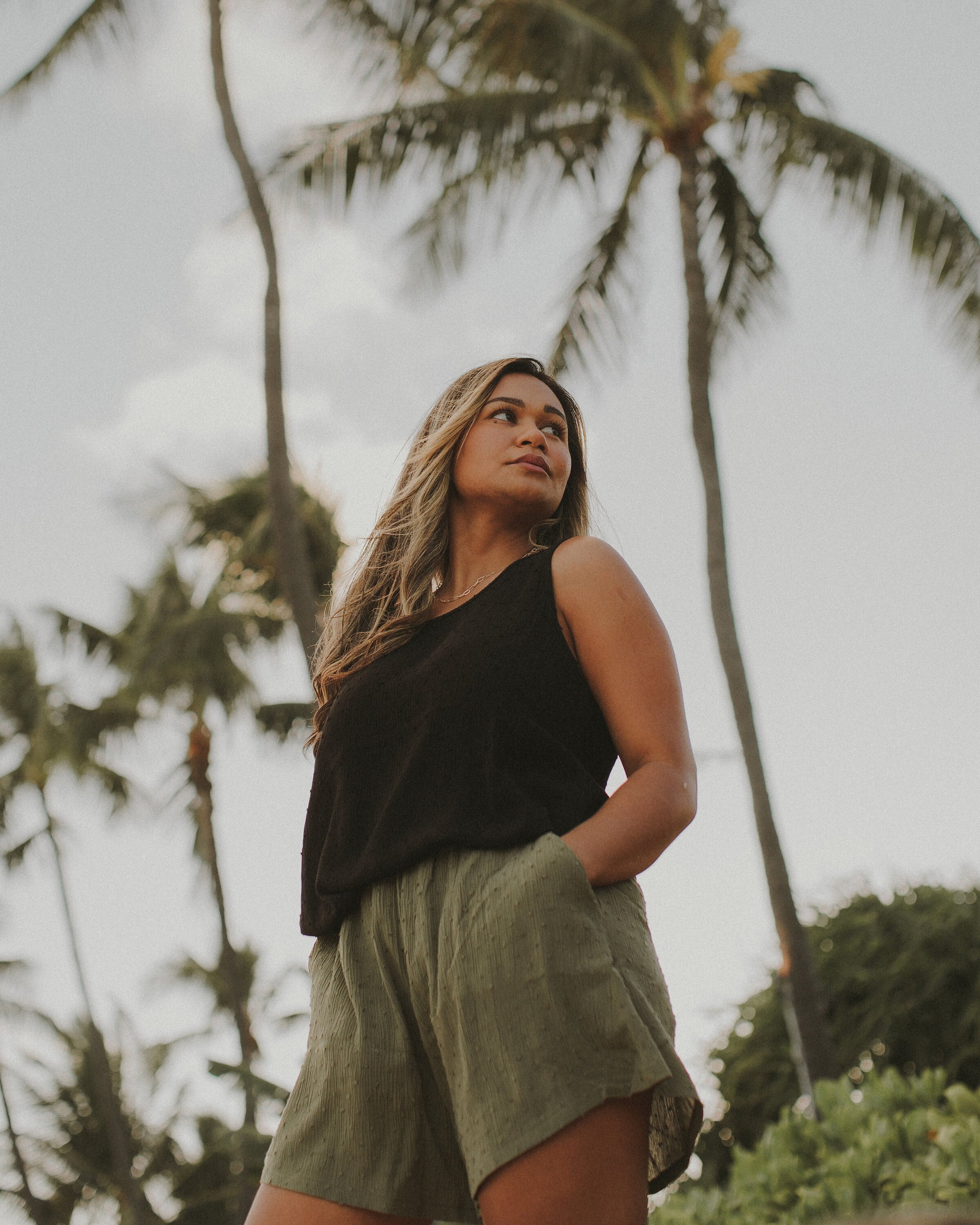 High waisted flowy shorts on sale