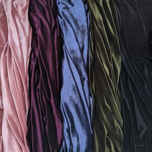 Velvet Celeste Jacket Cardigan with Pockets / Plum Purple / Olive / Blue Steel / Jet Black / Pink Mauve / Party Jacket / Winter Fashion Dark Olive Green