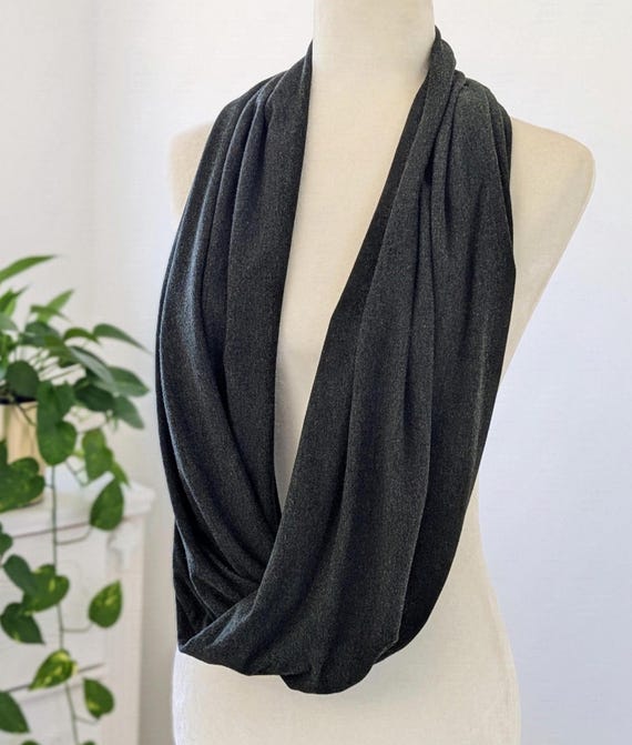 Bamboo Rayon Cotton Jersey Infinity Scarf / More Colors!