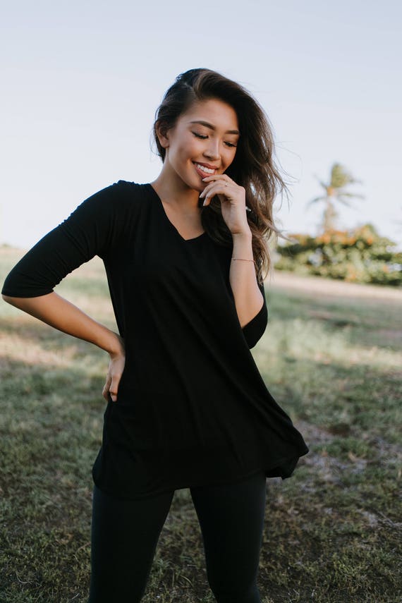 womens long flowy tops