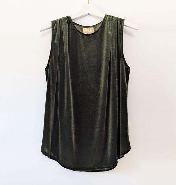 Velvet Sleeveless Draped Tunic / More Colors!