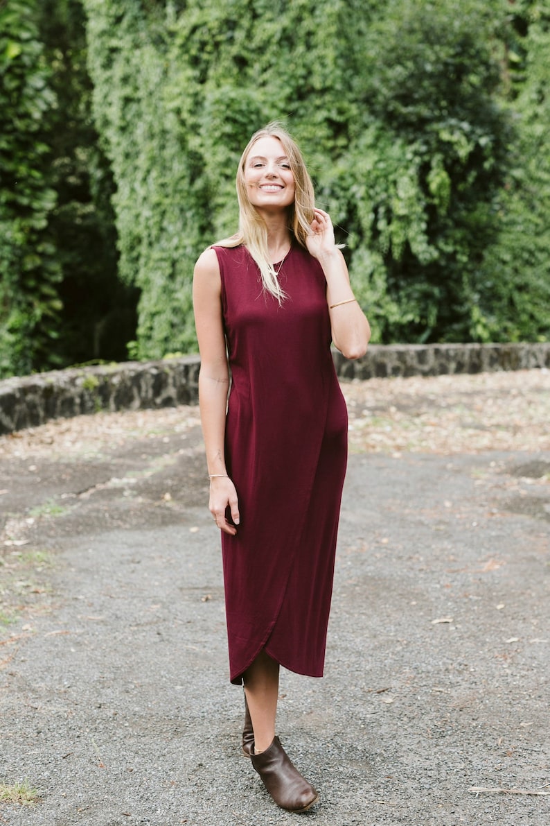 jersey tulip dress Tulip-shapped short sleeve dress