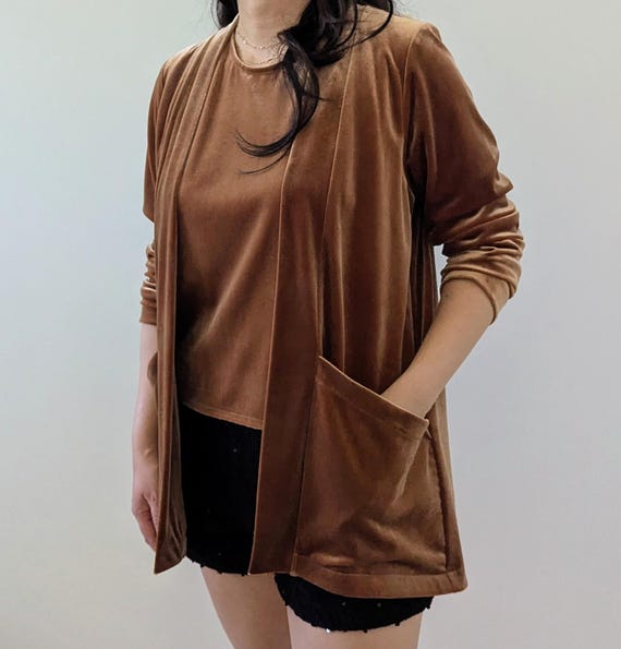 Velvet Cardigan Jacket with Pockets / More Colors!
