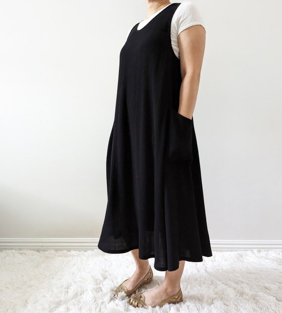 Woven Pixie Pocket Dress / Mini or Midi Length / More Colors!
