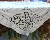 Vintage Richelieu Cutwork 74 quot Tablecloth Embroidered