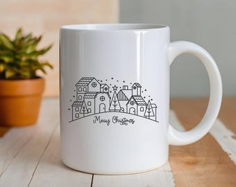 Merry Christmas Coffee Mug, 11 Ounce Cup