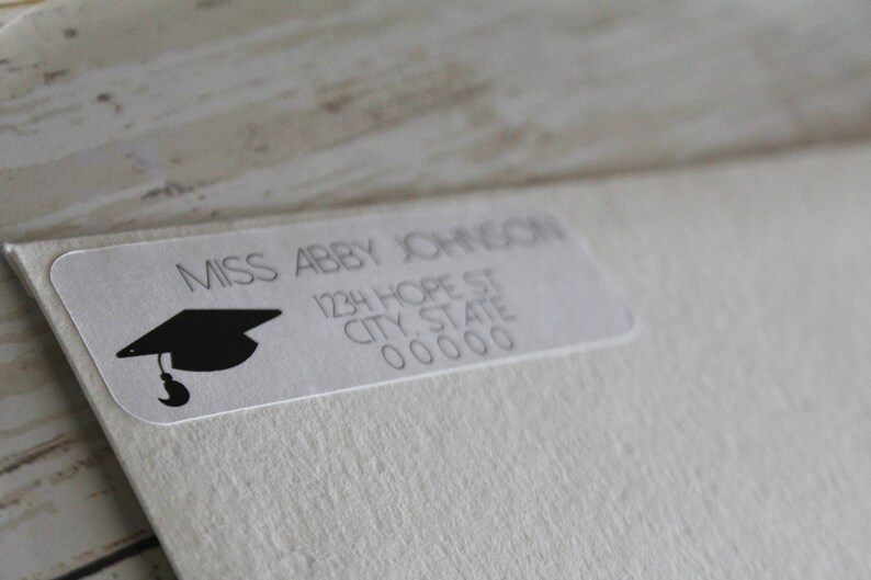 Graduation Return Address Label Mailing Labels Thank You Stickers Grad Gift Address Labels