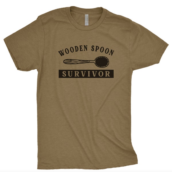 Wooden Spoon Survivor Tee, Funny Shirt, Sarcasm Quote T-Shirt, Funny Dad Shirt, Gift for Dad, Graphic Tee