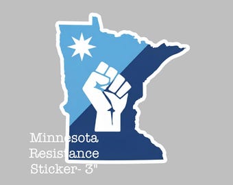 Minnesota Resistance Die Cut Sticker, Minnesota Strong