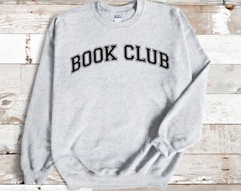 Vintage Style Book Club Crewneck - Comfy Sweatshirt Gift - Bookish Apparel
