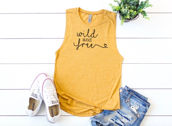 Wild and Free Festival Tank Top, Summer Apparel Top, Yoga Tank Top, Summer Fashion