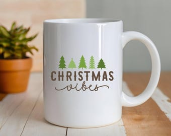 Christmas Vibes Coffee Mug, 11 Ounce Cup