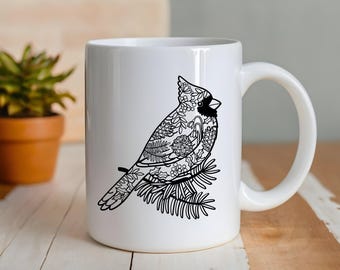 Christmas Cardinal Coffee Mug, 11 Ounce Cup, Grief Gift