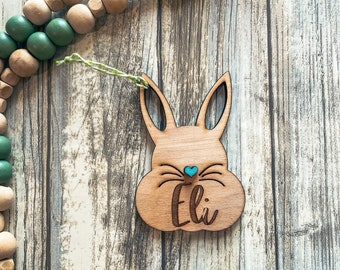 Laser Engraved Easter Tag, Easter Egg Tags, Name Tags Easter, Wood Easter Bunny, Easter Basket Tags