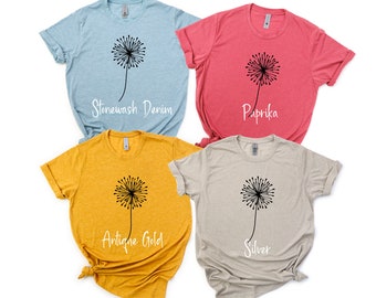 Dandelion Make a Wish T-Shirt, Graphic Tee, Trending Sublimation Design, Fall Apparel