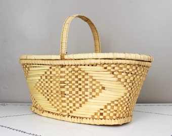 Chevron Woven Picnic Basket